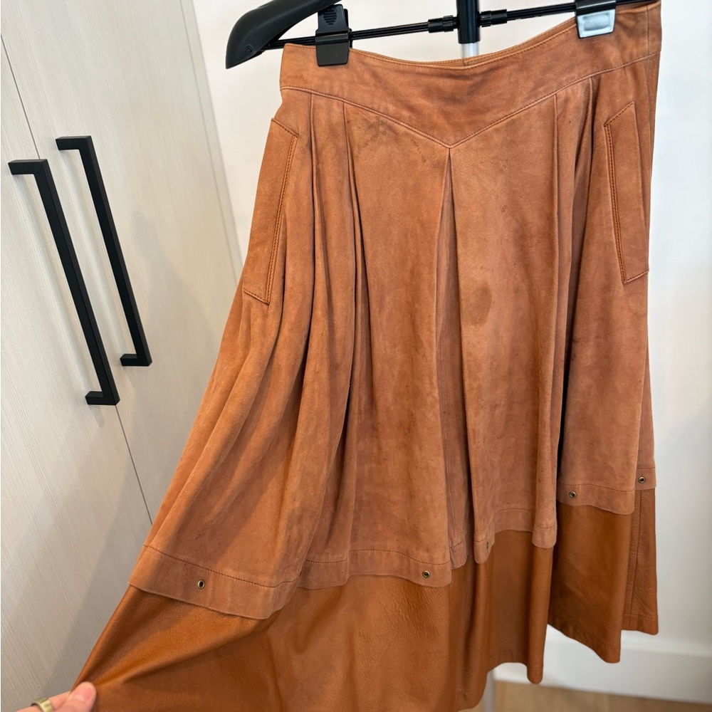 Vintage Brown Suede Skirt